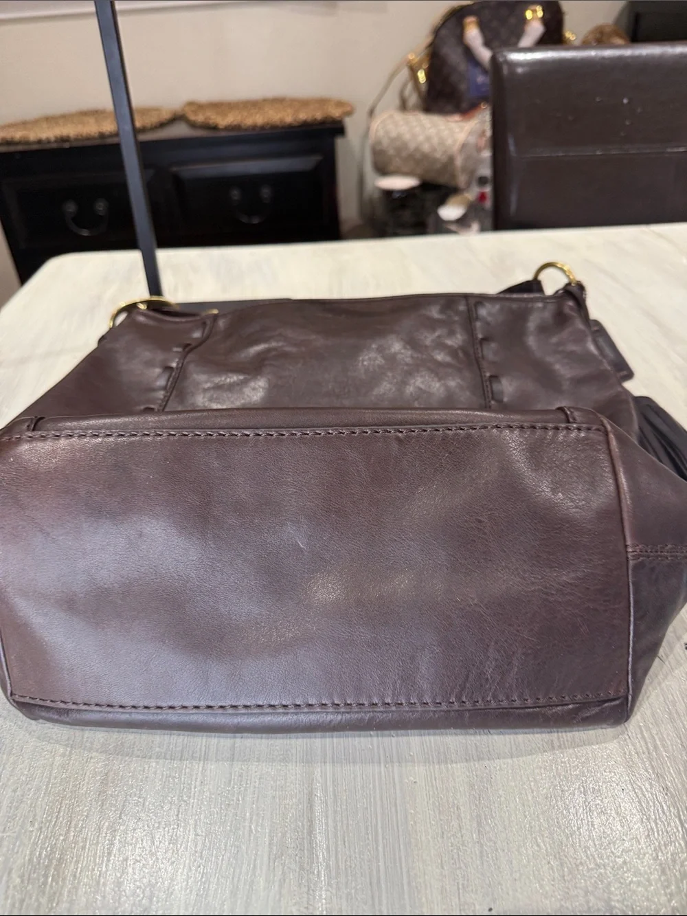 RARE Y2K Chocolate Brown Pinnacle Legacy Bohemian Large Duffle-EUC